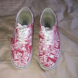 Red Vans size 10.5